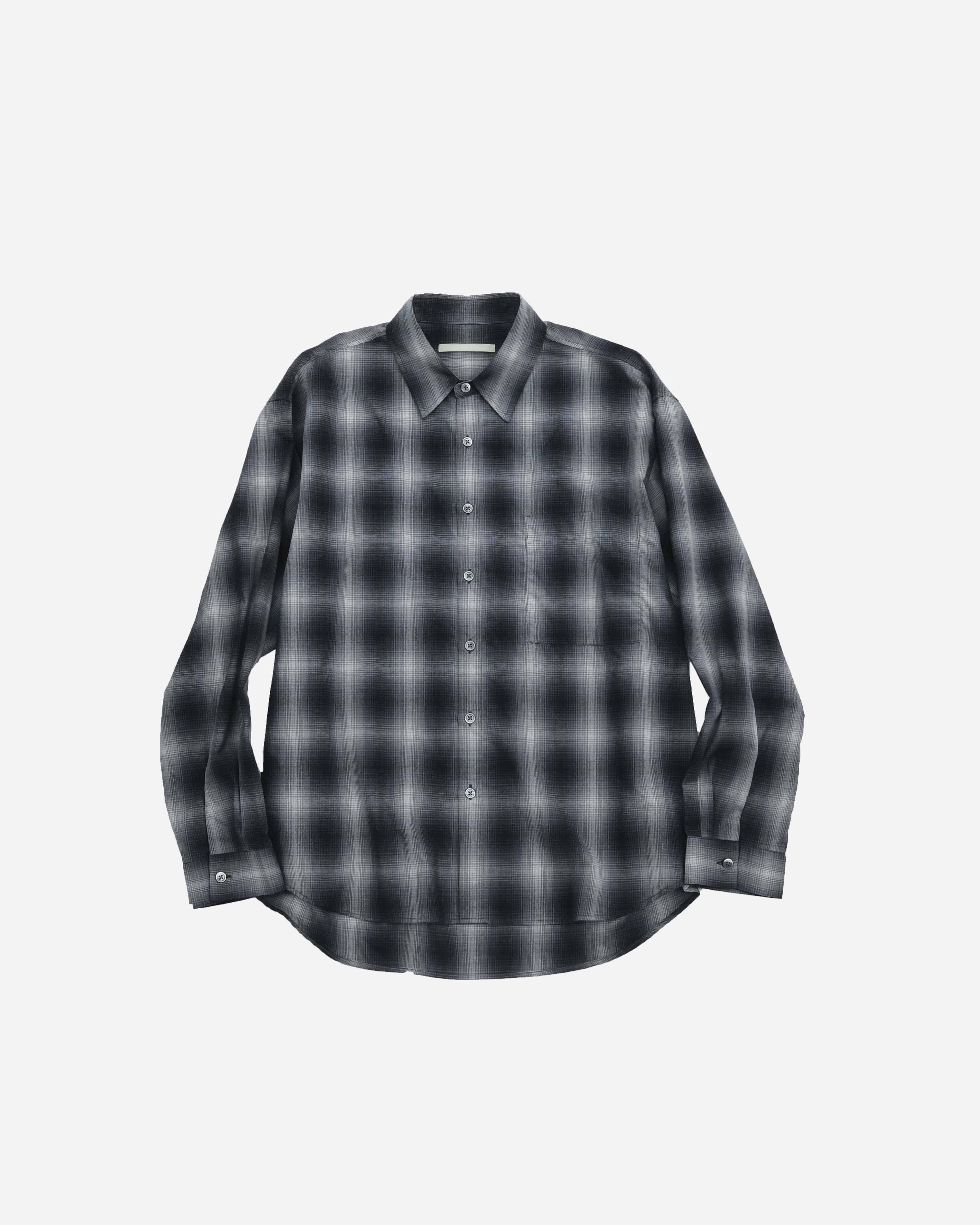 COMFORT CHECK SHIRTS (NAVY OMBRE)