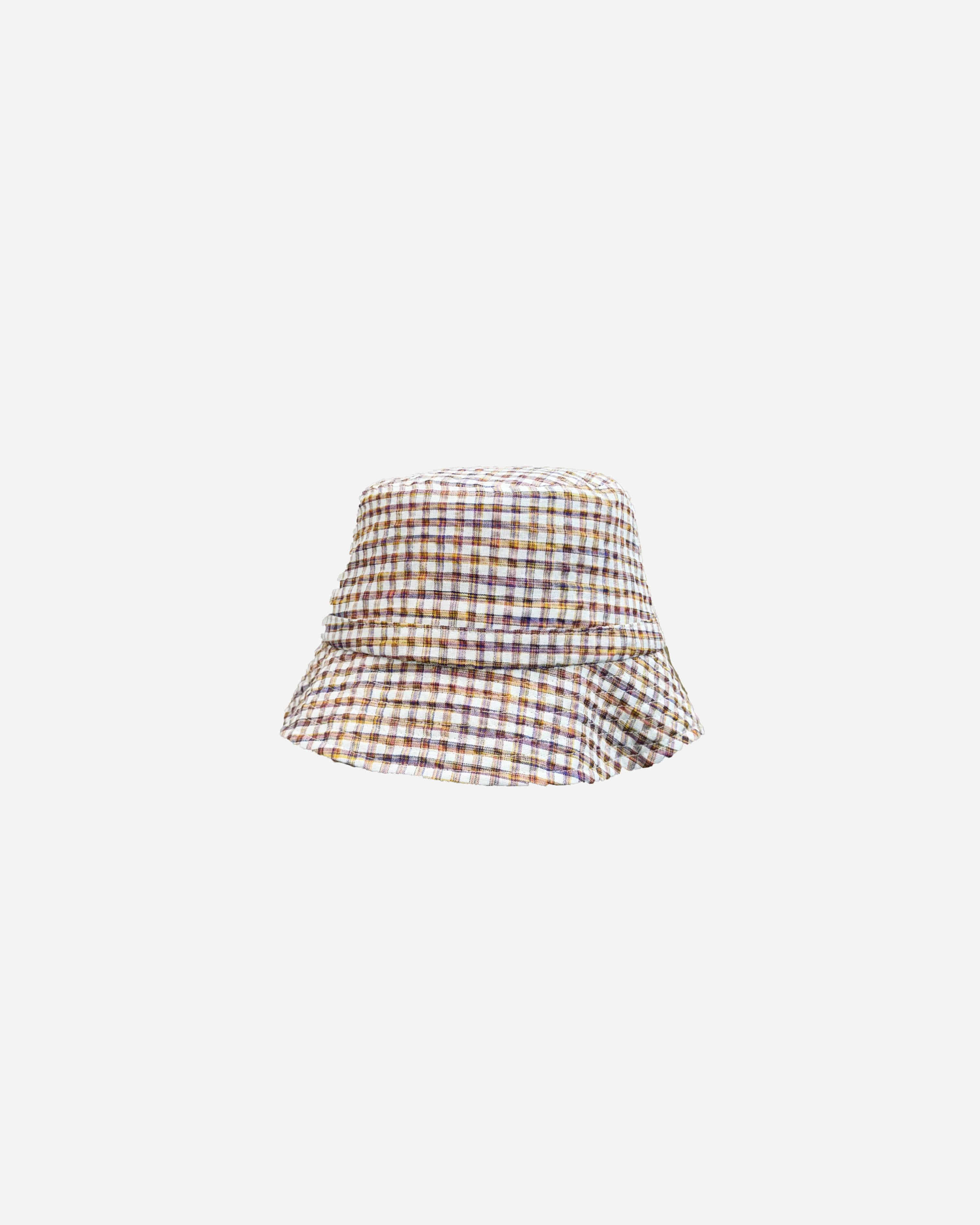 CHECK BUCKET HAT (MULTI RED)